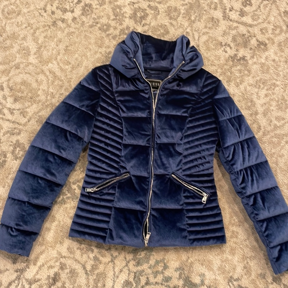 Guess velvet dress puffer jacket